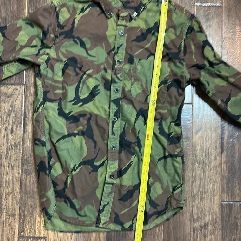 J. Crew Mens Camo Slim Fit Button Down Long Sleeve Shirt Size S